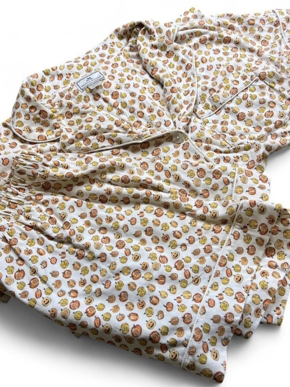 Luxury Pumpkin Patch Halloween Soft Pima Cotton Pajama Short Set 🎃